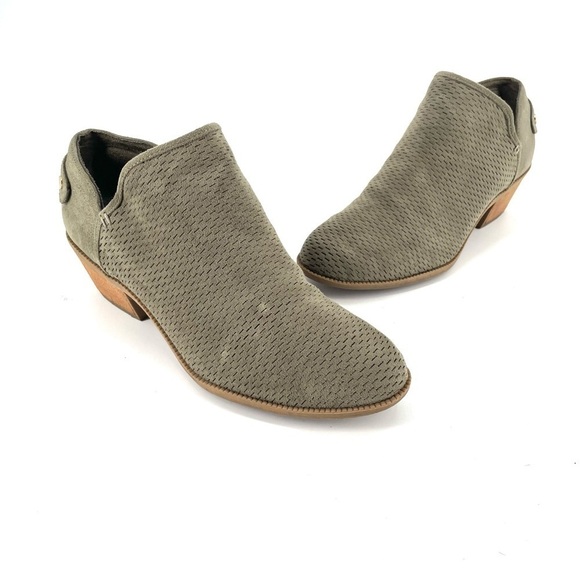Dr. Scholl's Better Green Comfort Slip On Stacked Heel Ankle Bootie - Picture 1 of 8